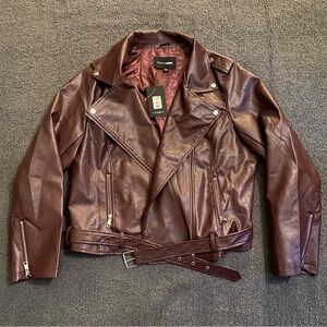 Red Leather Jacket (Faux Leather)
